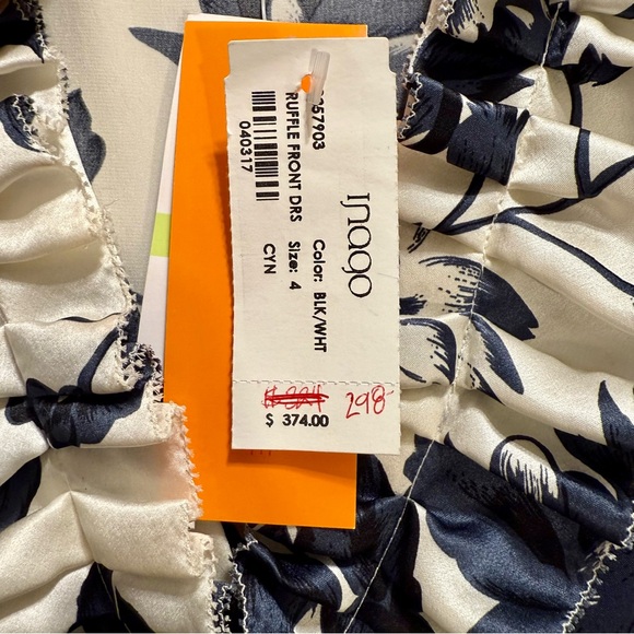 Cynthia Steffe 100% Silk Floral Midi Dress NWT - Picture 5 of 16